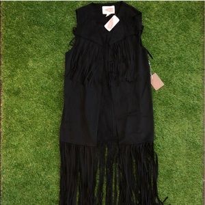 Black fringe Vest